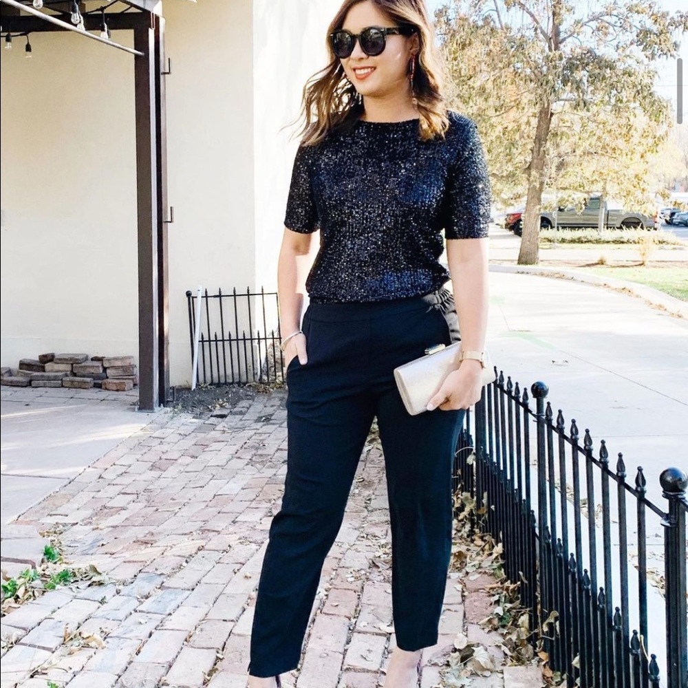 Gibson Black Sequin Top